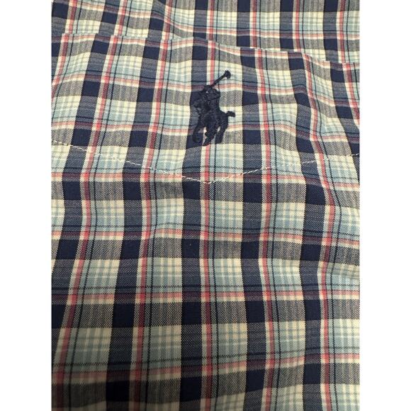 Ralph Lauren Polo Men’s M Custom Fit Plaid Short Sleeve Button Down Shirt Cotton - Picture 3 of 7